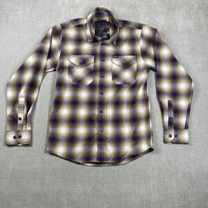 Dixxon Flannel Co Shirt Mens XS Brown Plaid Suicidal Tendencies Button Up